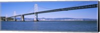 Suspension bridge across the bay, Bay Bridge, San Francisco Bay, San Francisco, California, USA Fine Art Print