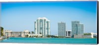 Modern buildings at the waterfront, Miami, Florida, USA 2013 Fine Art Print