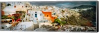 Storm cloud over the Santorini, Cyclades Islands, Greece Fine Art Print