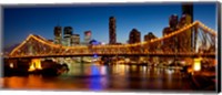 Bridge across a river, Story Bridge, Brisbane River, Brisbane, Queensland, Australia Fine Art Print