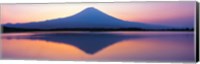 Mt Fuji reflection in a lake, Shizuoka Japan Fine Art Print