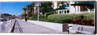 Buildings along a walkway, Garrison Channel, Tampa, Florida, USA Fine Art Print