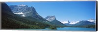 Lake in front of mountains, St. Mary Lake, US Glacier National Park, Montana Fine Art Print