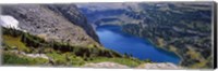 High angle view of a lake, Hidden Lake, US Glacier National Park, Montana, USA Fine Art Print