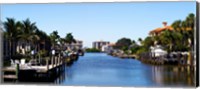 Waterfront homes in Naples, Florida, USA Fine Art Print