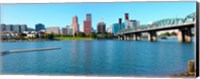 Hawthorne Bridge across the Willamette River, Portland, Multnomah County, Oregon Fine Art Print