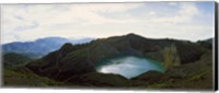 Volcanic lake on a mountain, Mt Kelimutu, Flores Island, Indonesia Fine Art Print