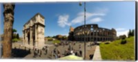 Historic Coliseum and Arch of Constantine, Rome, Lazio, Italy Fine Art Print