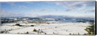 Snow covered landscape, view from Neuschwanstein Castle, Fussen, Bavaria, Germany Fine Art Print