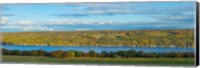 Lake surrounded by hills, Keuka Lake, Finger Lakes, New York State, USA Fine Art Print