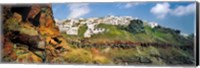 Houses on a hill, Santorini, Greece Fine Art Print