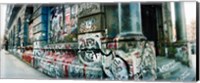 Graffiti covered Germania Bank Building on Bowery Street, Soho, Manhattan, New York City Fine Art Print