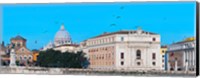 St. Peter's Basilica in Vatican City, Ponte Sant Angelo, Rome, Lazio, Italy Fine Art Print