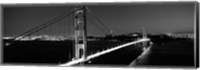 Golden Gate Bridge at Dusk, San Francisco (black & white) Fine Art Print
