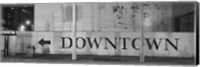Downtown Sign in black and whitel, San Francisco, California Fine Art Print