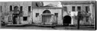 Boats in a canal, Grand Canal, Rio Della Pieta, Venice, Italy (black and white) Fine Art Print