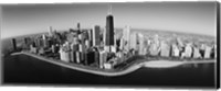 Aerial view of buildings in a city, Lake Michigan, Lake Shore Drive, Chicago, Illinois, USA Fine Art Print