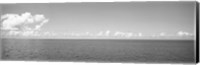 Panoramic view of the ocean, Atlantic Ocean, Bermuda (black and white) Fine Art Print