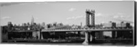 Manhattan Bridge in black and white, New York City Fine Art Print