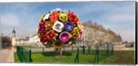 Flower tree sculpture at Place Antonin Poncet, Lyon, Rhone, Rhone-Alpes, France Fine Art Print