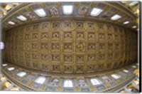 Ceiling details of a church, St. Peter's Basilica, St. Peter, Chains, Rome, Lazio, Italy Fine Art Print