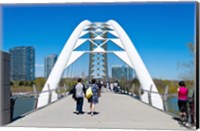 People strolling on Humber Bay Arch Bridge, Toronto, Ontario, Canada Fine Art Print