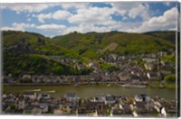 Town at the waterfront, Cochem, Mosel River, Rhineland-Palatinate, Germany Fine Art Print