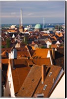 High angle view of buildings in a city, Nuremberg, Bavaria, Germany Fine Art Print