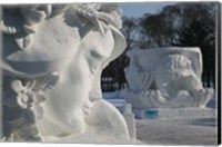 Snow sculptures at Harbin International Sun Island Snow Sculpture Art Fair, Harbin, Heilungkiang Province, China Fine Art Print