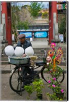 Candy Floss Vendor selling Cotton Candies in Old Town Dali, Yunnan Province, China Fine Art Print