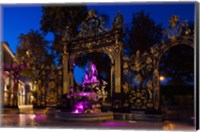 Fountain at a square, Place Stanislas, Nancy, Meurthe-et-Moselle, Lorraine, France Fine Art Print