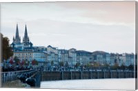 City at the waterfront, Garonne River, Bordeaux, Gironde, Aquitaine, France Fine Art Print