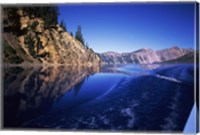 Morning light at Eagle Point, Crater Lake National Park, Oregon, USA Fine Art Print