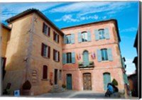 Facade of a building, Hotel de Ville, Roussillon, Vaucluse, Provence-Alpes-Cote d'Azur, France Fine Art Print