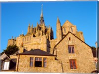 Low angle view of buildings at Mont Saint-Michel, Manche, Basse-Normandy, France Fine Art Print