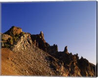 Hillman Peak crags at sunrise, Crater Lake National Park, Oregon, USA Fine Art Print