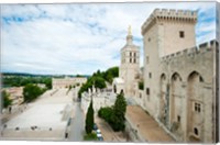 Palace in a city, Notre-Dame Des Domes, Le Palais des Papes, Palais Des Papes,  Provence-Alpes-Cote d'Azur, France Fine Art Print