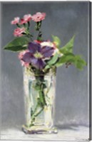 Pinks and Clematis in a Crystal Vase, c.1882 Fine Art Print