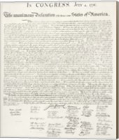 Declaration of Independence Fine Art Print