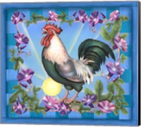 Morning Glory Rooster I Fine Art Print