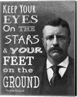 Keep Your Eyes On the Stars and Your Feet On the Ground - Theodore Roosevelt Fine Art Print