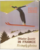 Winter Sports in France Fine Art Print