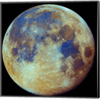 Colored moon, (geological differences) Fine Art Print