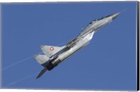 A Bulgarian Air Force MiG-29 aircraft taking off over Bulgaria Fine Art Print