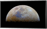 The moon with the transient Lunar-X visible at the terminator Fine Art Print