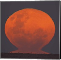 The Thunder's Moon rising over Rio de La Plata, Argentina Fine Art Print