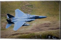 F-15E Strike Eagle low flying over North Wales Fine Art Print