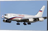 An Ilyushin Il-96 airliner prepares for landing Fine Art Print