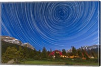 Circumpolar star trails over Banff National Park, Alberta, Canada Fine Art Print