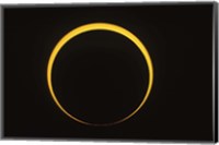 Annular eclipse showing reverse Baily's beads effect Fine Art Print